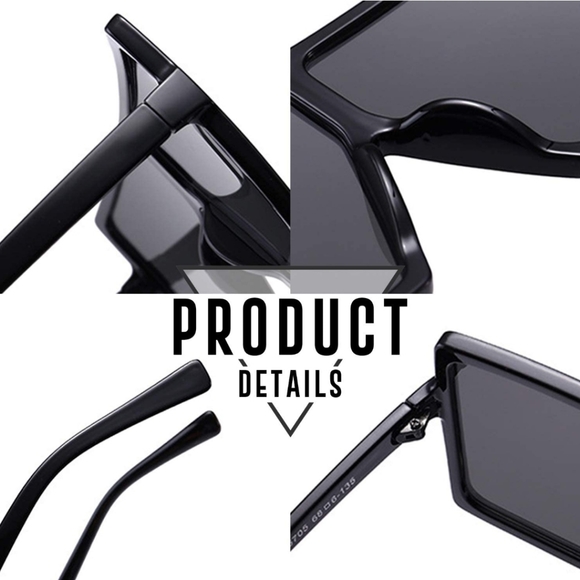 Oversized sunglasses 2 pack! Black and champagne - Picture 4 of 10